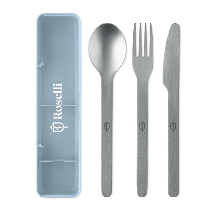 Branded Stainless Steel Cutlery Set with Case