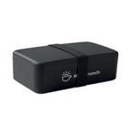 Branded PP Lunch Box with Elastic Band 750ml in Black