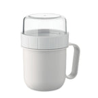 Branded On the Go Breakfast Cup 450ml in White