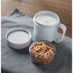 Branded On the Go Breakfast Cup 450ml in use