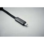 Branded 60W Charging Cable Key Ring in use