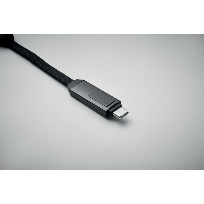 Branded 60W Charging Cable Key Ring in use