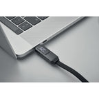 Branded 60W Charging Cable Key Ring in use
