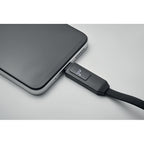 Branded 60W Charging Cable Key Ring in use