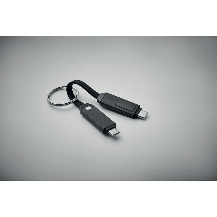 Branded 60W Charging Cable Key Ring in use