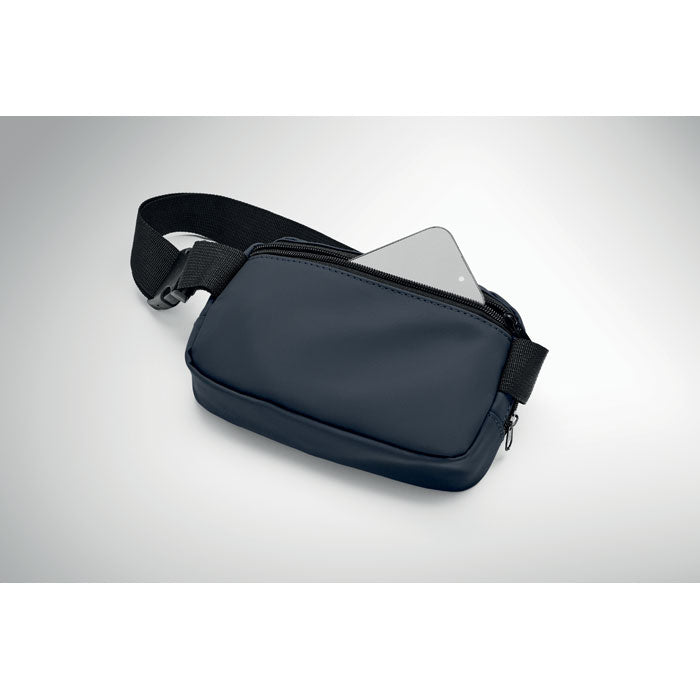 Branded Waist Bag in 210D Polyester in use