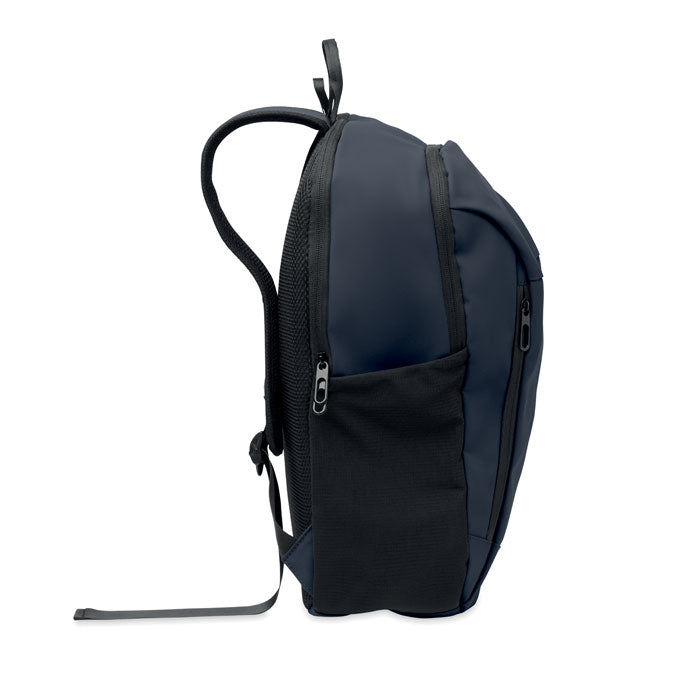 Branded 15 Inch Soft PU Laptop Backpack without branding