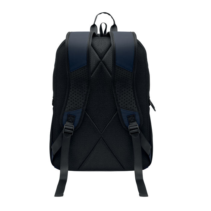 Branded 15 Inch Soft PU Laptop Backpack without branding