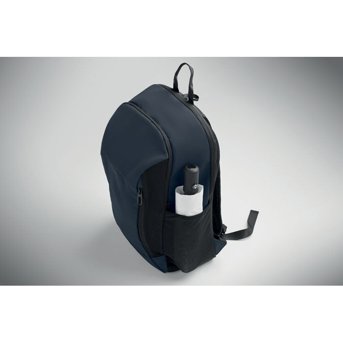 Branded 15 Inch Soft PU Laptop Backpack in use