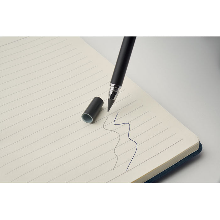 Branded A5 RPET Notebook with Phone Holder and 2-in-1 Pen without branding