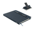 Branded A5 RPET Notebook with Phone Holder and 2-in-1 Pen