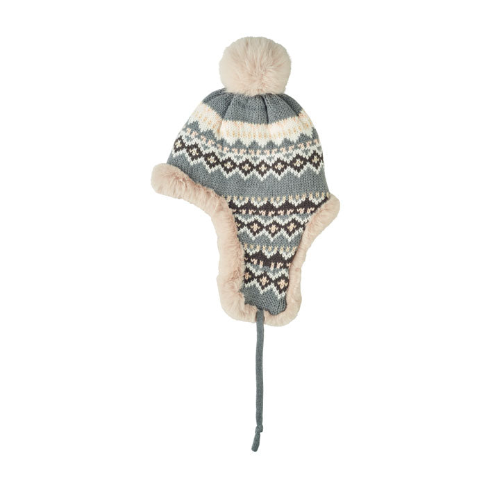 Branded Knitted Beanie with Ear Flaps without branding