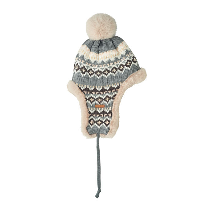 Branded Knitted Beanie with Ear Flaps without branding