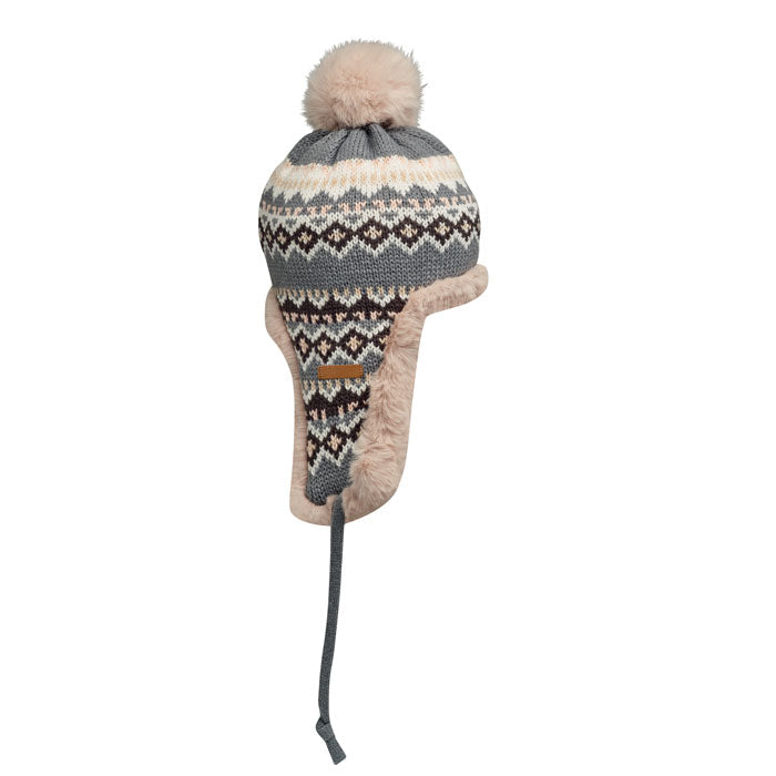 Branded Knitted Beanie with Ear Flaps without branding