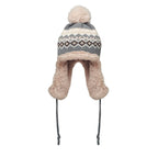Branded Knitted Beanie with Ear Flaps