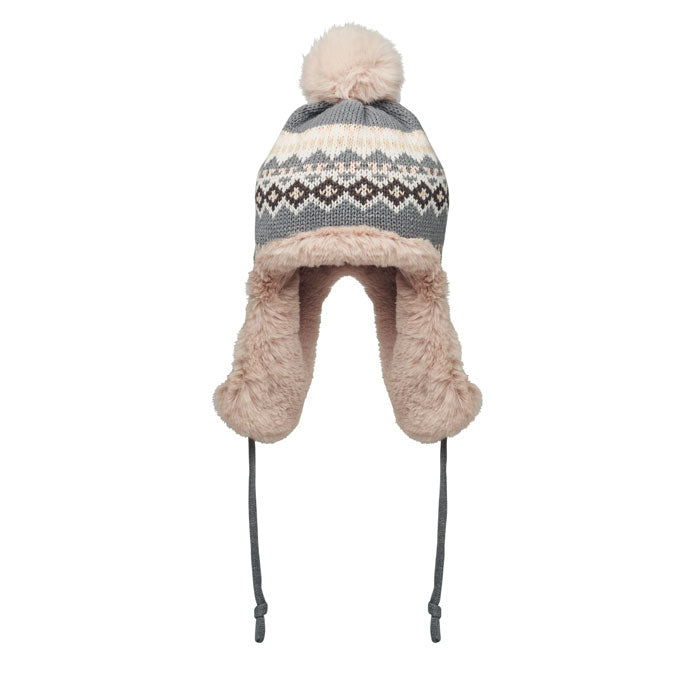 Branded Knitted Beanie with Ear Flaps