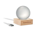 Branded Glass Ball with LED Light without branding