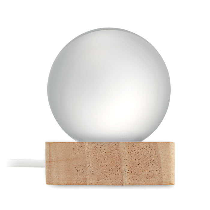Branded Glass Ball with LED Light without branding