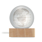 Branded Globe Glass Ball with LED Light without branding