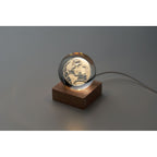 Branded Globe Glass Ball with LED Light in use