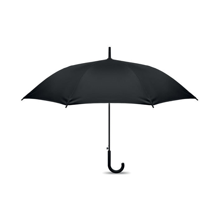Branded 23 Inch Straight Auto Open Umbrella in Black