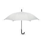 Branded 23 Inch Straight Auto Open Umbrella in White
