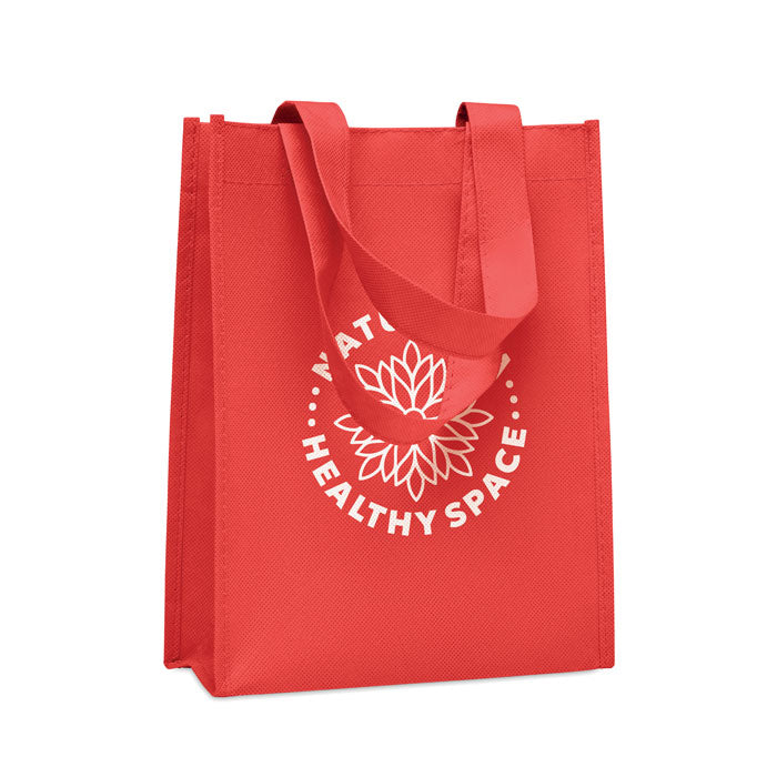 Branded Small Gift Bag in RPET 20 x 8 x 25cm in Red