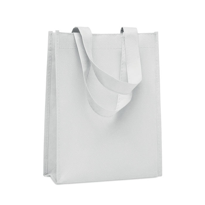 Branded Small Gift Bag in RPET 20 x 8 x 25cm in White