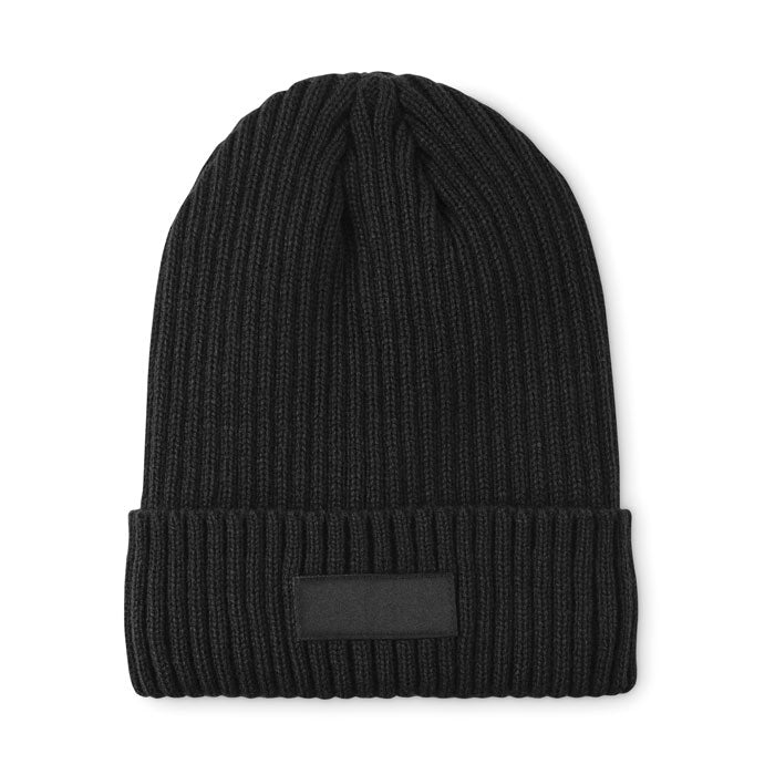 Branded 3M Insulated Knitted Beanie with Cuff in Black