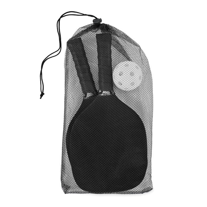Branded Pickle Ball Paddle Set in Black
