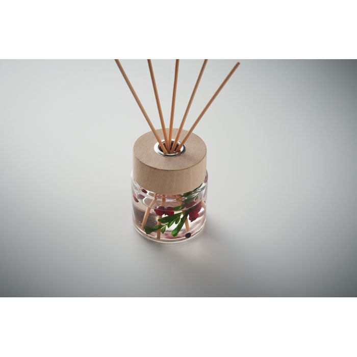 Branded Vanilla Reed Diffuser with Flower Decoration 100ml without branding