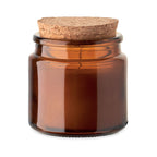 Branded Plant Based Wax Candle 70g with Cork Lid in Brown