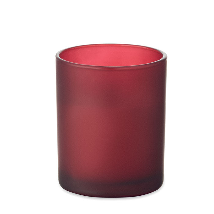Branded Plant Based Wax Candle 80g in Glass in Red
