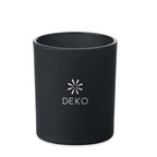 Branded Plant Based Wax Candle 80g in Glass in Black