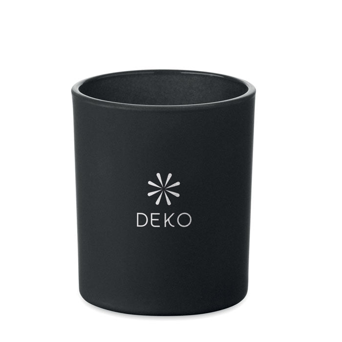 Branded Plant Based Wax Candle 80g in Glass in Black