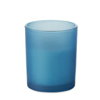 Branded Plant Based Wax Candle 80g in Glass in Blue