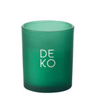 Branded Plant Based Wax Candle 80g in Glass in Green