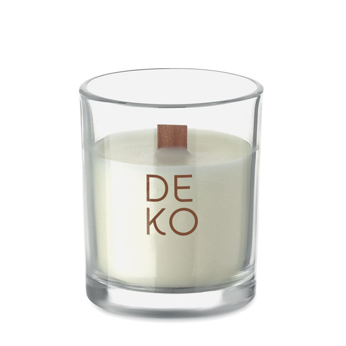 Branded Plant Based Wax Candle 80g in Glass without branding