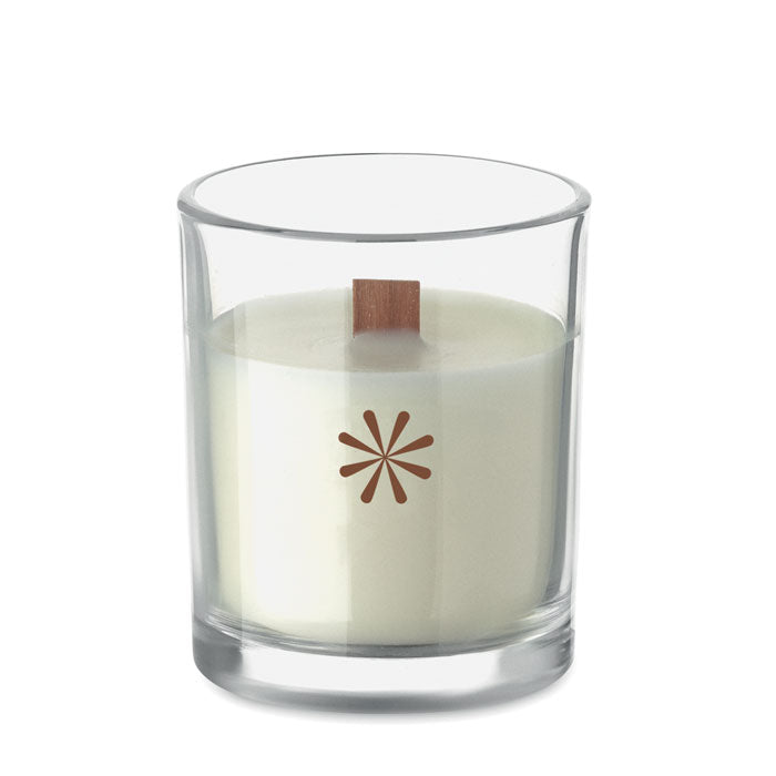 Branded Plant Based Wax Candle 80g in Glass