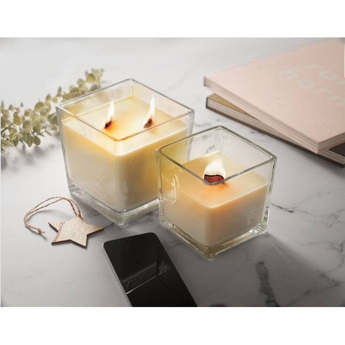 Branded Extra Large Plant Based Wax Candle 1300g in use
