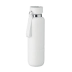 Branded Vacuum Bottle with Long Strap and Cup in White