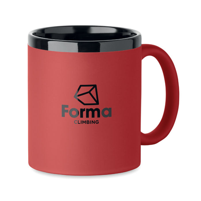 Branded Soft-Touch Mug for Engraving in Red