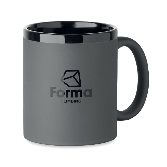 Branded Soft-Touch Mug for Engraving in Grey