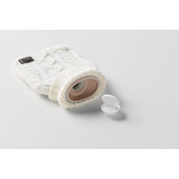Branded Hot Water Bottle with Knitted Cover 400ml without branding