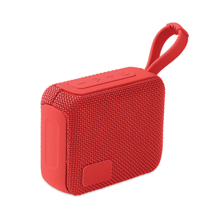 Branded 5W Wireless Speaker with Hanging Cord in Red