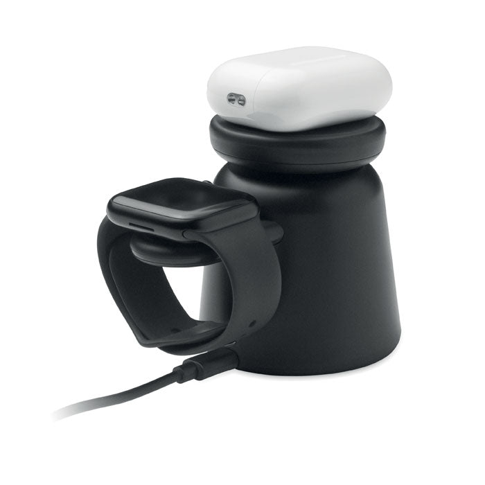 Branded 3 in 1 Wireless Charger with Phone Holder without branding