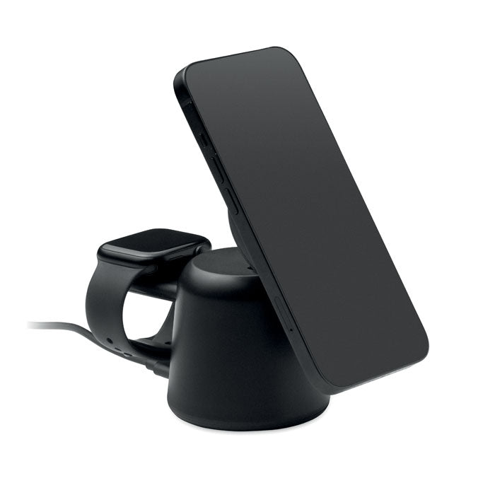 Branded 3 in 1 Wireless Charger with Phone Holder without branding