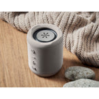 Branded ABS and RPET 5W Wireless Speaker in use