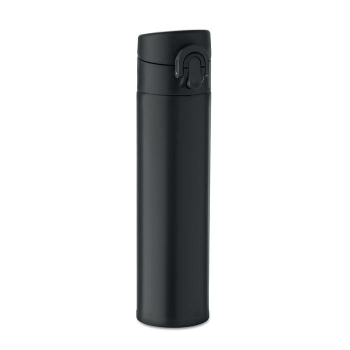 Branded Vacuum Bottle with Security Lock in Black