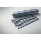 Branded PLA Cutlery Set with Case without branding